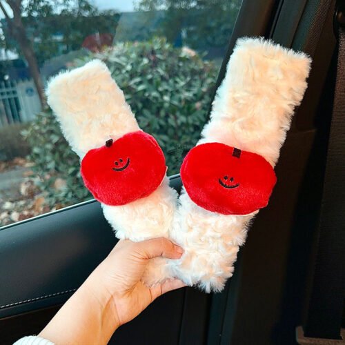 Car seat cute belt protector, cute fruit decoration car shoulder cover, wear-resistant all season universal shoulder cover, car seat belt decoration