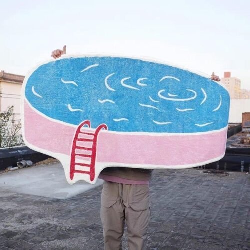 Living room bedroom carpet, unique and cute bedside carpet, swimming pool bathroom mat, soft and skin friendly study room, children's room floor mat, pet mat