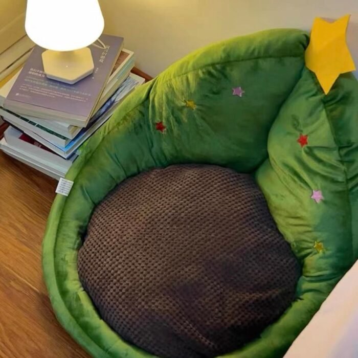 Decoratable Christmas tree cushion, cute lazy plush cushion, comfortable tatami mat, cute cat and dog nest - Image 9