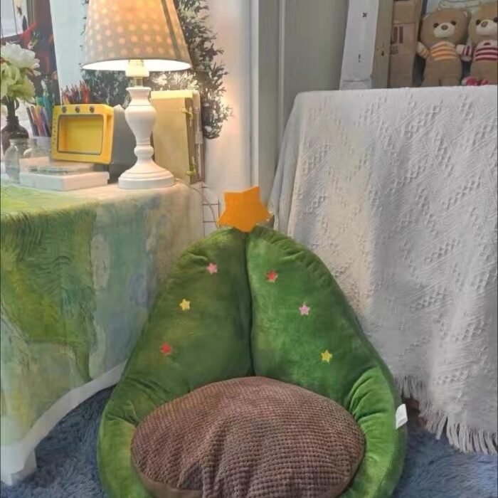 Decoratable Christmas tree cushion, cute lazy plush cushion, comfortable tatami mat, cute cat and dog nest - Image 7