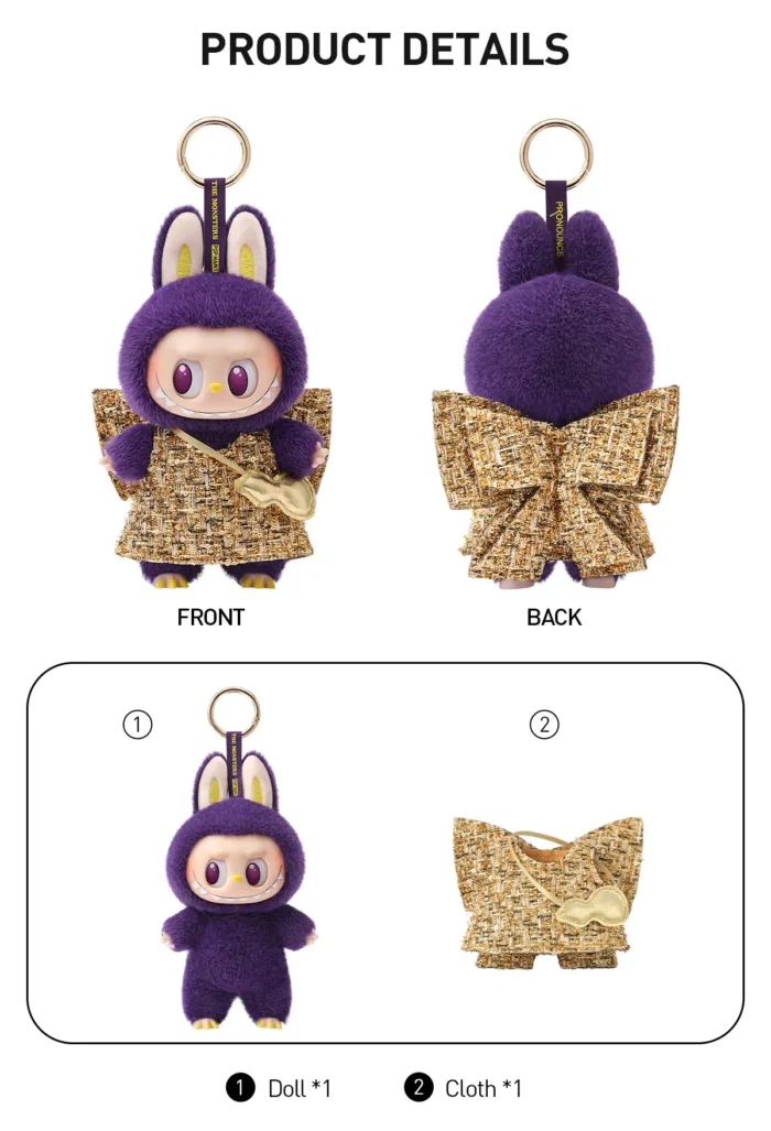 POP MART LABUBU × PRONOUNCE - WINGS OF FORTUNE Vinyl Plush Hanging Card - Image 9