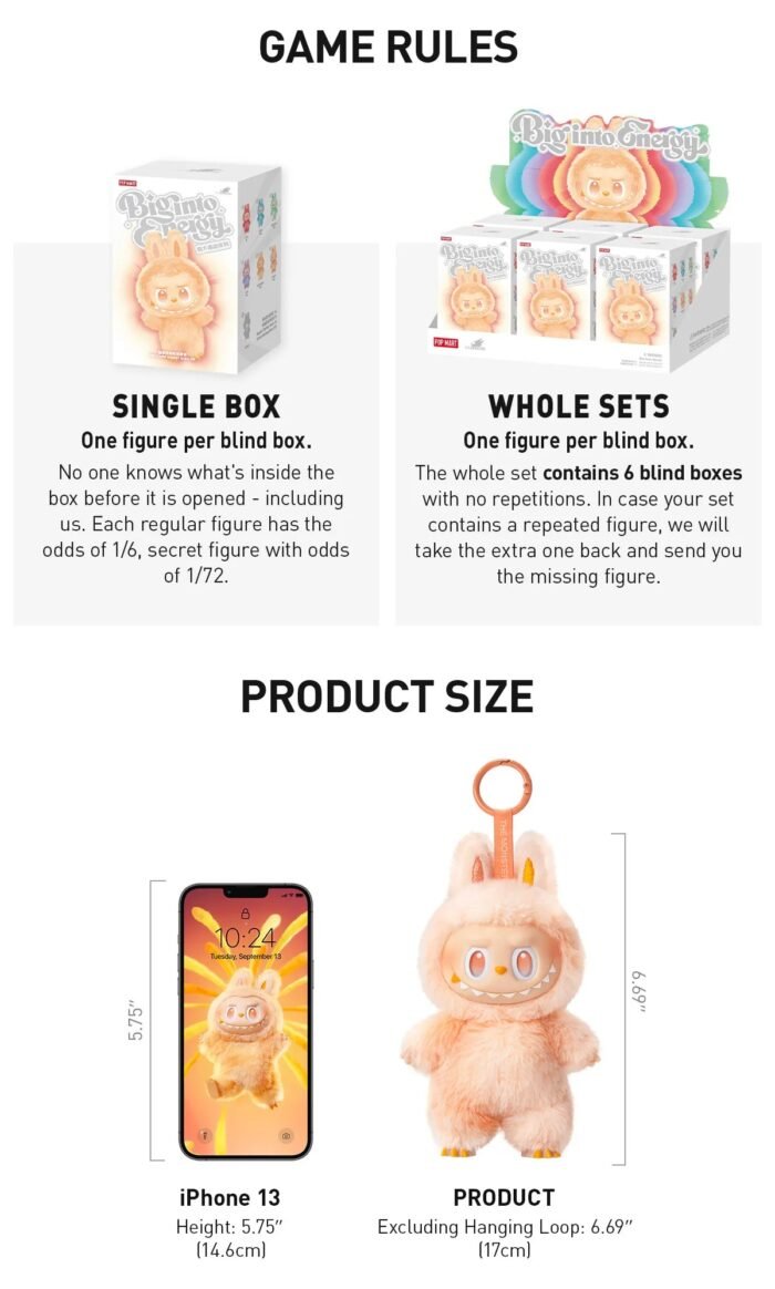 POP MART Labubu THE MONSTERS Big into Energy Series-Vinyl Plush Pendant Blind Box - Image 11