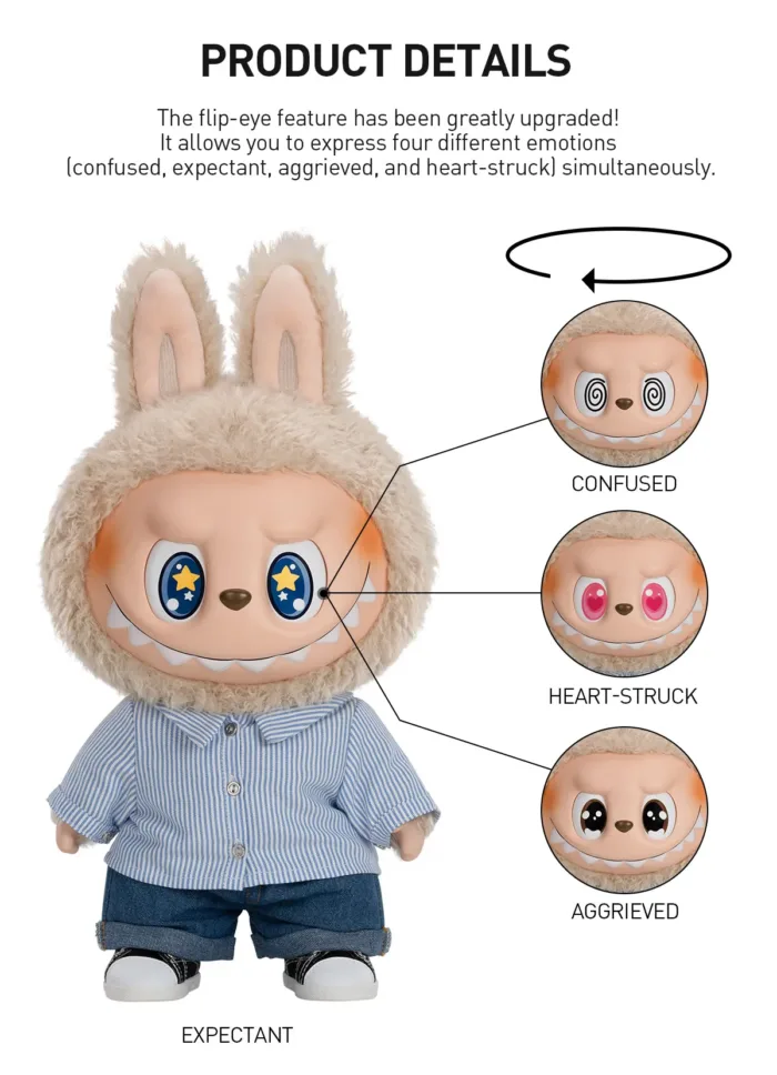 POP MART Labubu THE MONSTERS - FLIP WITH ME Vinyl Plush Doll