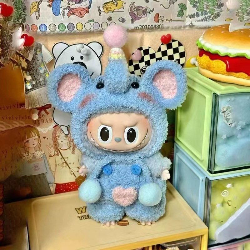 handmande clothes for pop mart labubu Vinyl Plush Doll 17cm available (1)